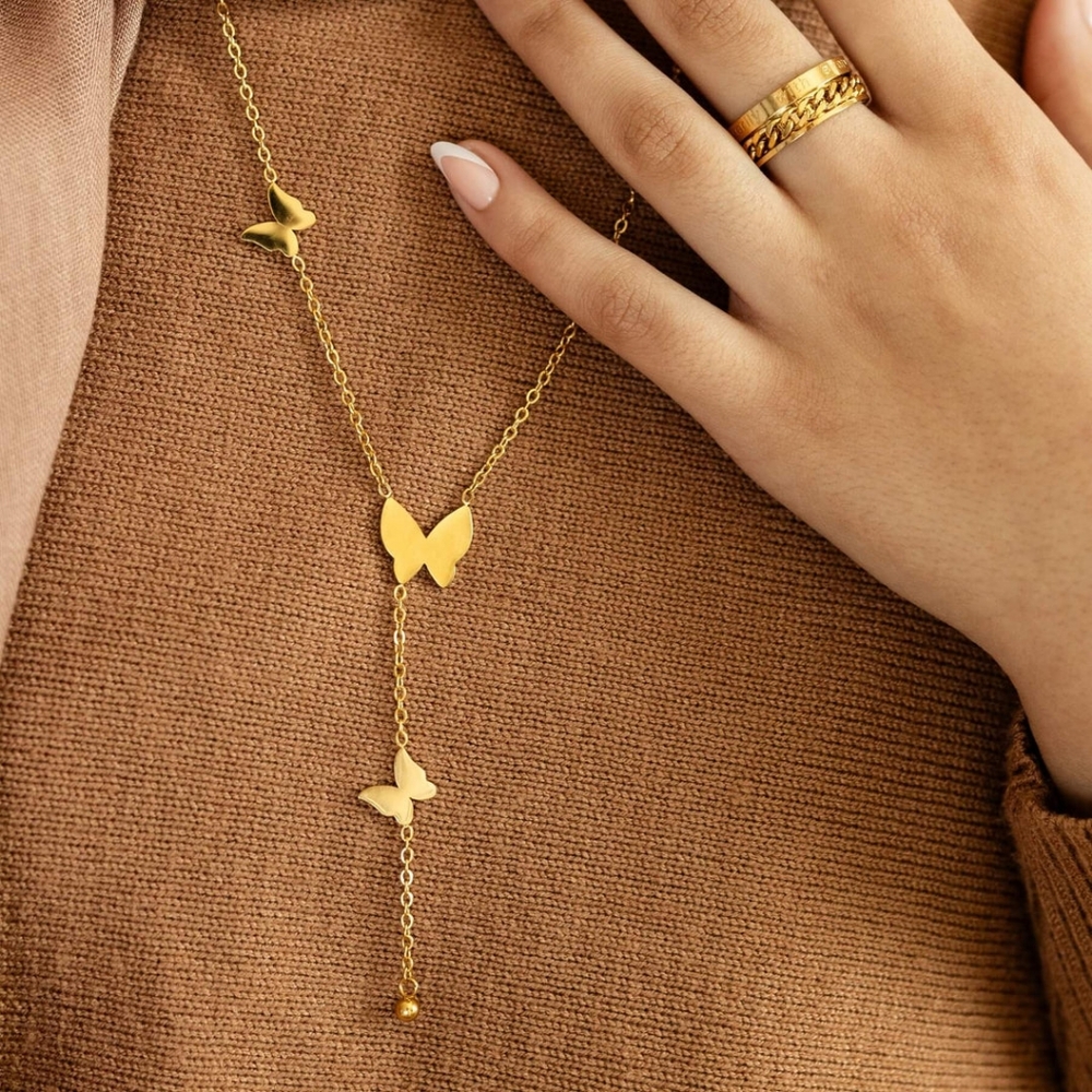 Butterfly Charm Necklace By Zudo